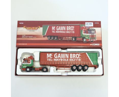 Manufacturer  - Corgi | Description - Scania 113/143 Curtainside - McGawn Bros | Stock Code - CC14801 | Model Condition - 5/5