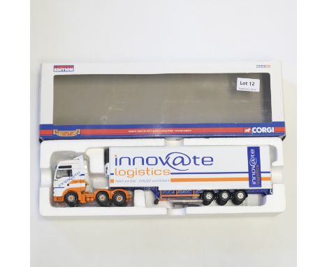 Manufacturer  - Corgi | Description - MAN TGA XXL Step Frame Fridge Trailer - Innovate Logistics | Stock Code - CC13414 | Mod