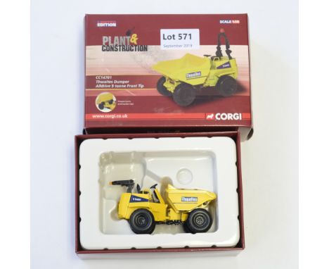 Manufacturer  - Corgi | Description - Thwaites Dumper Alldrive 9 tonne Front Tip | Stock Code - CC14701 | Model Condition - 5