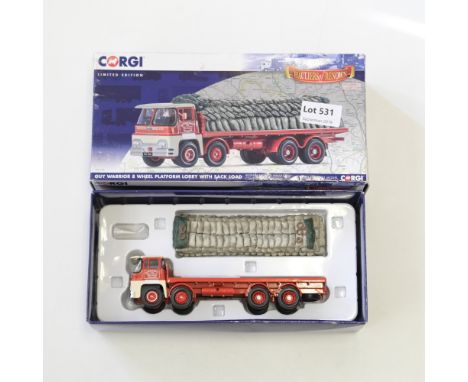 Manufacturer  - Corgi | Description - Guy Warrior 8 Wheel Platform Lorry With Sack Load - Redpath Bros Ltd | Stock Code - CC1