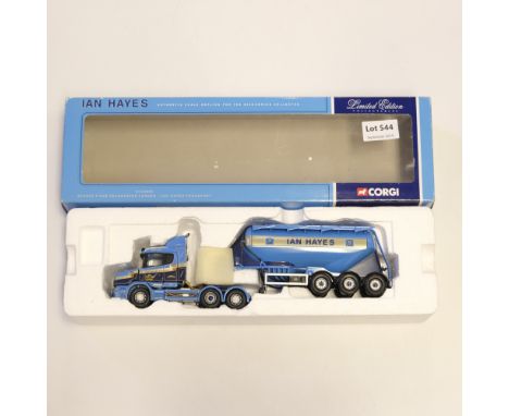 Manufacturer  - Corgi | Description - Scania T-CAB Feldbinder Tanker - Ian Hayes Transport | Stock Code - CC12801 | Model Con
