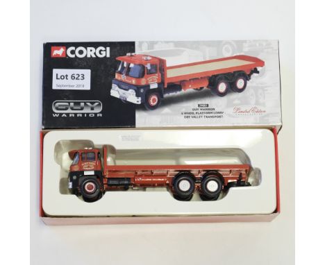 Manufacturer  - Corgi | Description - Guy Warrior 6 Wheel Platform Trailer - Dee Valley Transport | Stock Code - 29001 | Mode