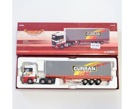 Manufacturer  - Corgi | Description - Mercedes Benz Actros Curtainside Trailer - D Curran &amp; Sons LTD | Stock Code - CC138