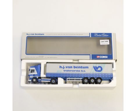 Manufacturer  - Corgi | Description - Scania Topline Curtainside - HJ Van Bentum BV | Stock Code - CC12910 | Model Condition 