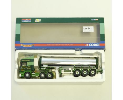 Manufacturer  - Corgi | Description - Scania R Series Topline General Purpose Tanker - SJ Bargh Ltd | Stock Code - CC13707 | 