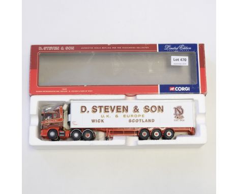 Manufacturer  - Corgi | Description - Scania Refrigerated Box Trailer - D.Steven &amp; Son Of Wick | Stock Code - 76603 | Mod