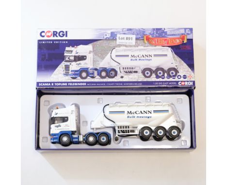 Manufacturer  - Corgi | Description - Scania R Topline Feldbinder -McCann Haulage | Stock Code - CC13760 | Model Condition - 