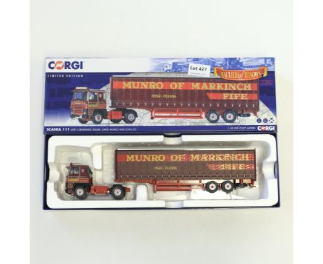 Manufacturer  - Corgi | Description - Scania 111 Curtainside Trailer - David Monro and Sons LTD | Stock Code - CC15310 | Mode