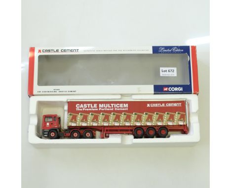 Manufacturer  - Corgi | Description - ERF Curtainside - Castle Cement | Stock Code - CC11902 | Model Condition - 4/5 | Box Co