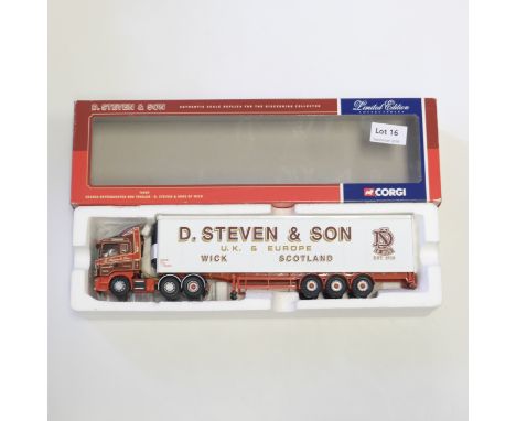 Manufacturer  - Corgi | Description - Scania Refrigerated Box Trailer - D.Steven &amp; Son Of Wick | Stock Code - 76603 | Mod