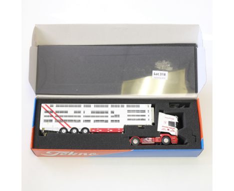 Manufacturer  - Tekno | Description - Scania R-series topline with European livestock trailer - Boyd | Stock Code - 59940 | M