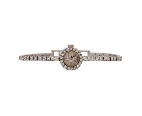 CHOPARD, Damenarmbanduhr mit Brillanten von zus. ca 2 ct, Achtkantdiamanten zus. ca. 0,25 ct,ca. WEISS-LGW (H-I)/VS-SI, WG 18