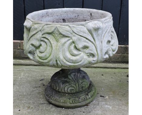 A reconstituted stone garden planter, 50cm diameter