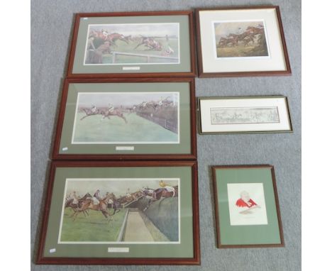Margaret Barrett, Beechers, limited edition print, signed in pencil, 28 x 32cm, together with three Cecil Aldin prints and tw