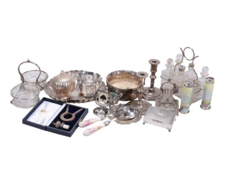 A collection of silver, electro-plated and other items, to include  A collection of silver, electro-plated and other items,  