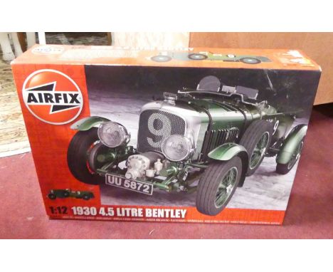 A 1:12 scale Airfix kit built model of a 1930s Bentley (unchecked for completeness)Loose, potentially a part set