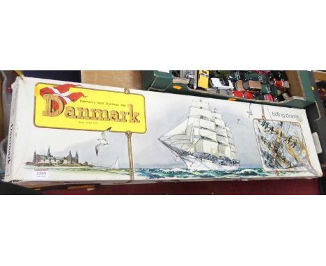 A boxed Billings Boats 1:75 scale of Danmark and a boxed Billings Boats fitting set for Danmark 417