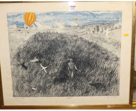 Alan Lumsden (b.1937) - Bank holiday, artists proof lithograph, signed and titled in pencil to the margin, 47 x 60.5cm 