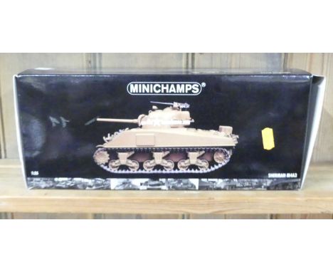 A Minichamps Sherman M4A3 1:35 scale model