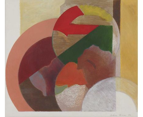 Barbara Freeman (b.1937) Untitled signed and dated 'Barbara Freeman 71' l.r., pencil and gouache 38 x 43cm; and a print by th