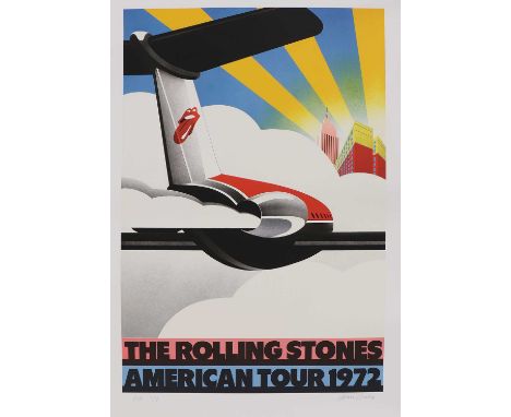 *John Pasche (b.1945) 'The Rolling Stones American Tour 1972' lithograph in colours, signed 'John Pasche' l.r. and numbered '