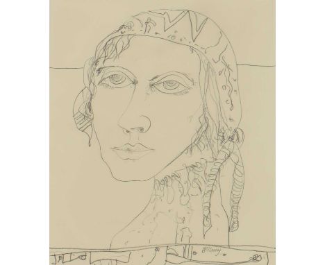 *John Bellany RA (1942-2013) Head of a girl signed 'Bellany' l.r., pencil sheet 59.2 x 44.5cm *Artist's Resale Right may appl