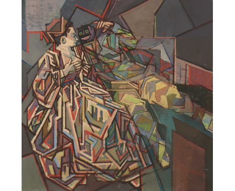 *John Higgins (20th century) 'The Advance - from Watteau' signed and inscribed as titled in pencil verso, oil on canvas 101 x