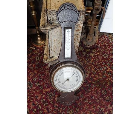 Oak Cased Barometer 29 inches tall