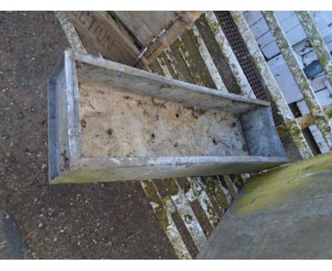 Vintage Galvanised Trough drilled bottom used as planter