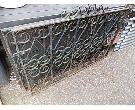 2 Wrought Iron Gates each gate 53 inches wide 33 tall