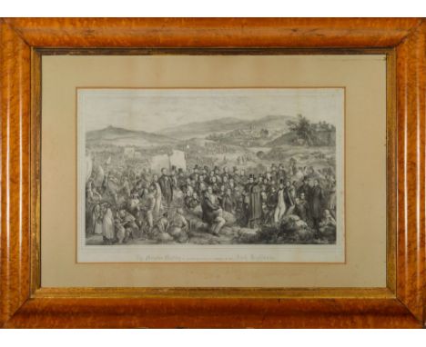 IRELAND : M & N Hanhart [lithographer] after J Haverty - ' The Monster Meeting of 20th September 1843 at Clifden in the Irish