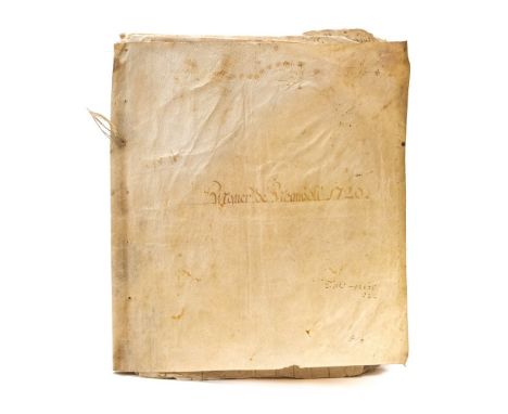 CORNWALL : Manor of Namboll, the Lizard ... Manuscript Court Roll, 1720-1740, org. parchment covers, 4to, c1720.* detailed re