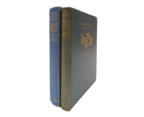 RACKHAM, Arthur - Some British Ballads : 16 tipped-in colour plates, org. light blue gilt  pictorial cloth, 4to, Constable, f