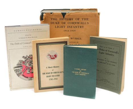 WYRALL, Everard - The History of the Duke of Cornwall's Light Infantry 1914-1919 : illust inc maps, org. cloth in torn d/w, s