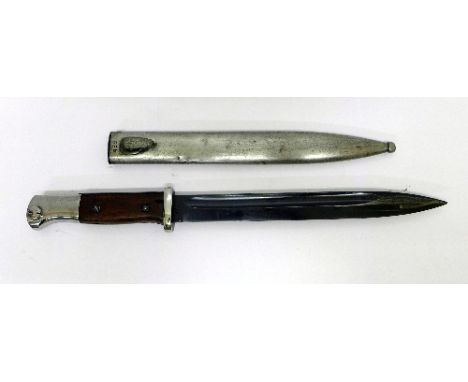 A German World War II bayonet, S-98/98, Clemen & Jung maker, c.1939, with scabbard