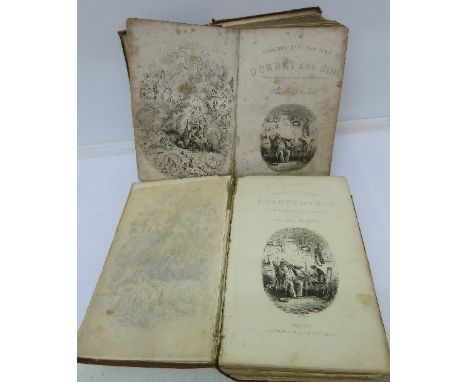 Two Charles Dickens novels, Dombey and Son, one First Edition, dated 1848, published by Bradbury and Evans, 11 Bouverie Stree