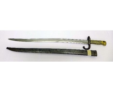 A French bayonet with scabbard, 98536