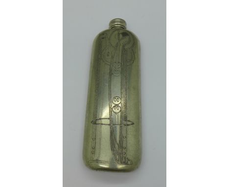 A Charles Rennie Mackintosh pewter flask