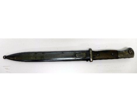 A German World War II bayonet, S-84/98, with scabbard