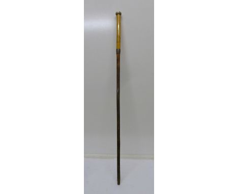 A silver walking stick