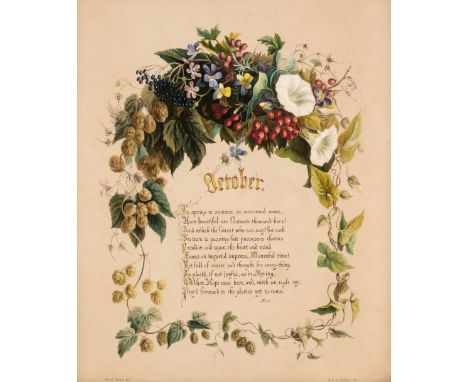* Brooke (Harriet). British Wild Flowers in their Seasons, from drawings by Harriet Brooke, executed by M. and D. Hanhart, 18