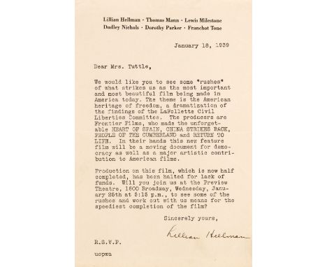 * American Literature. A selection of signed pieces, cards, Autograph Letters Signed, Typed Letters Signed, some pages of wor