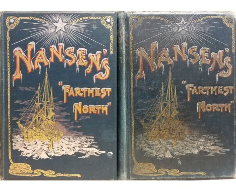Nansen (Fridtjof). "Farthest North"..., 2 volumes, 1st edition, London: George Newnes, 1898, monochrome illustrations, period