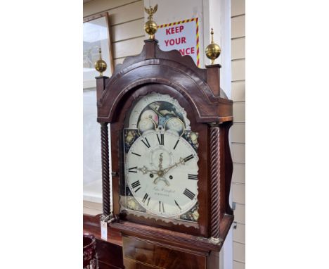 An early 19th century mahogany 8 day longcase clock marked John Hansford, Ilminster, height 225cm