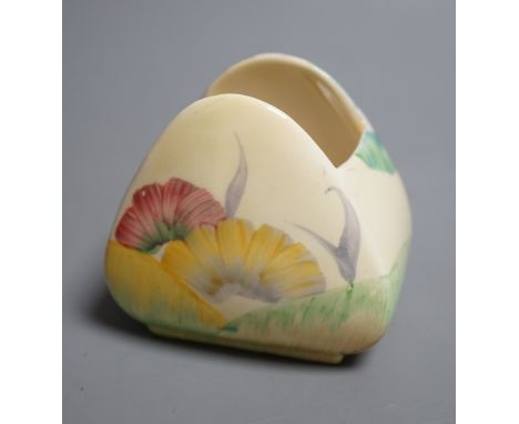 A Clarice Cliff Rhodanthe pattern pot,7 cms high,