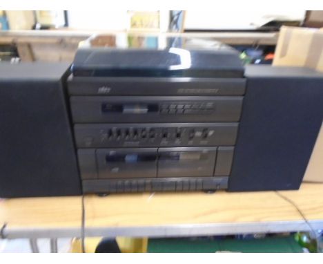 Saisho stereo with record player and speakers