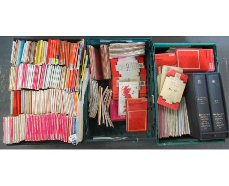 Three boxes of assorted appearing UK ordinance survey road maps, together with the compact edition of Oxford English Dictiona