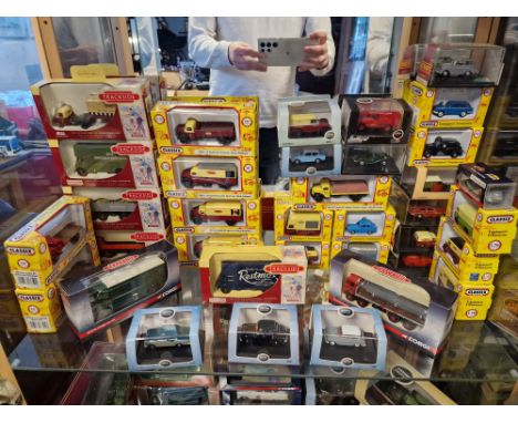 Collection (one Shelf) of Boxed Mostly 1:76 Railway Toy Cars and Trucks inc Classix and Lledo Trackside