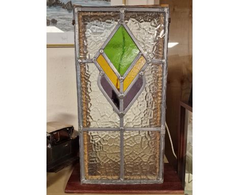 Converted Stained Glass Lamp Light