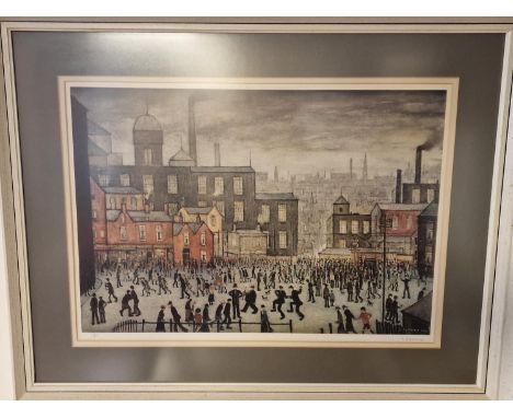 Signed &amp; Limited Edition 573/850 Industrial Scene Print of 'Our Town by LS Lowry (1887-1976) - 66.5 x 84.5cm -&nbsp;PLEAS